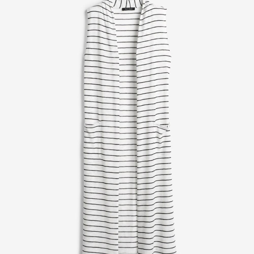Sleeveless stripe duster sweater. White House black market. Size medium.